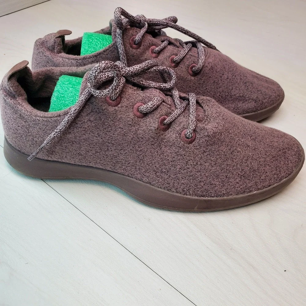 Allbirds Wool Runners Gray Black Lace Up Sneakers Shoes‎ size 8